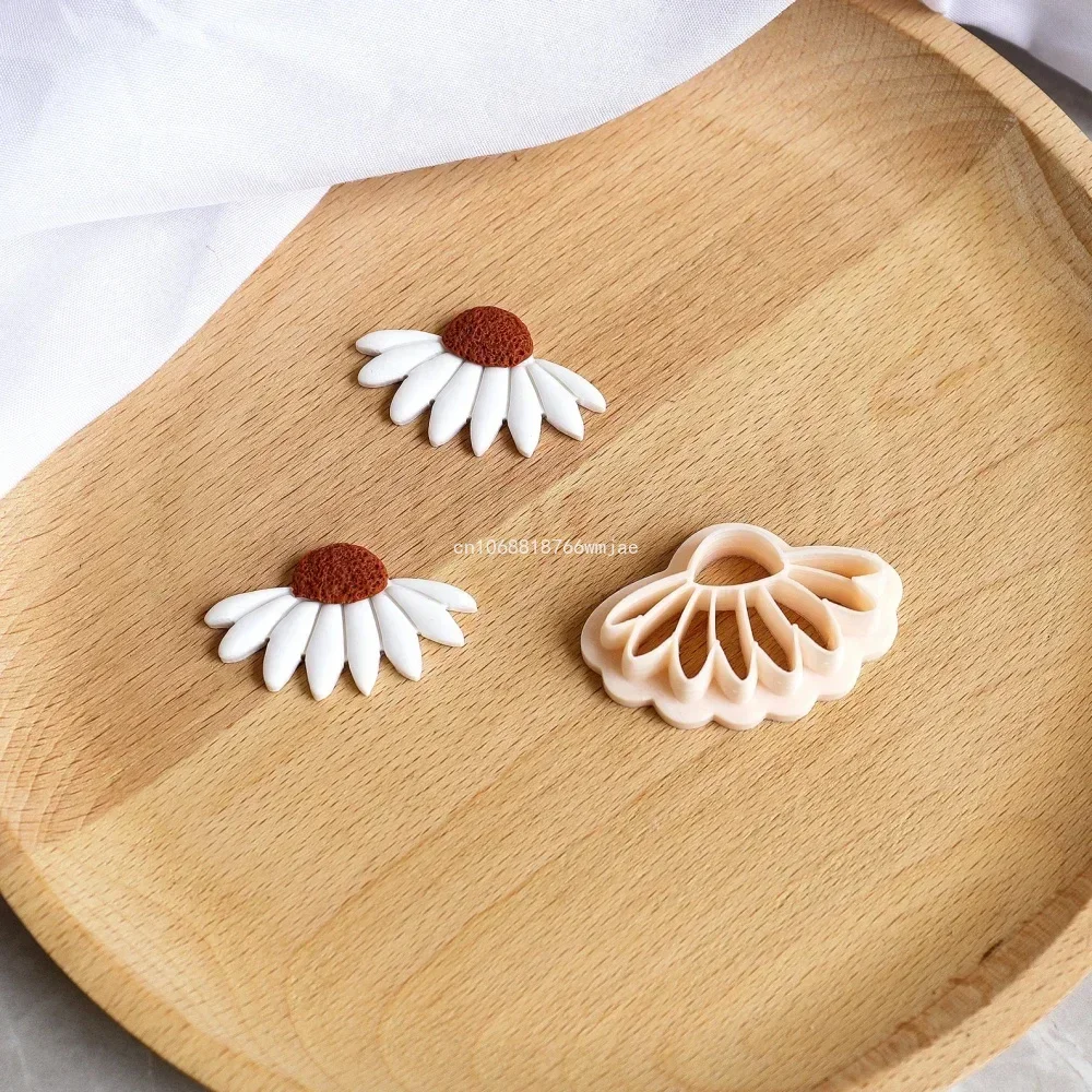 Daisy Sunflower Shape Polymer Clay Cutters Flowers Floral Pattern Clay Earring Embossing Molds DIY Jewelry Pendant Making Tool