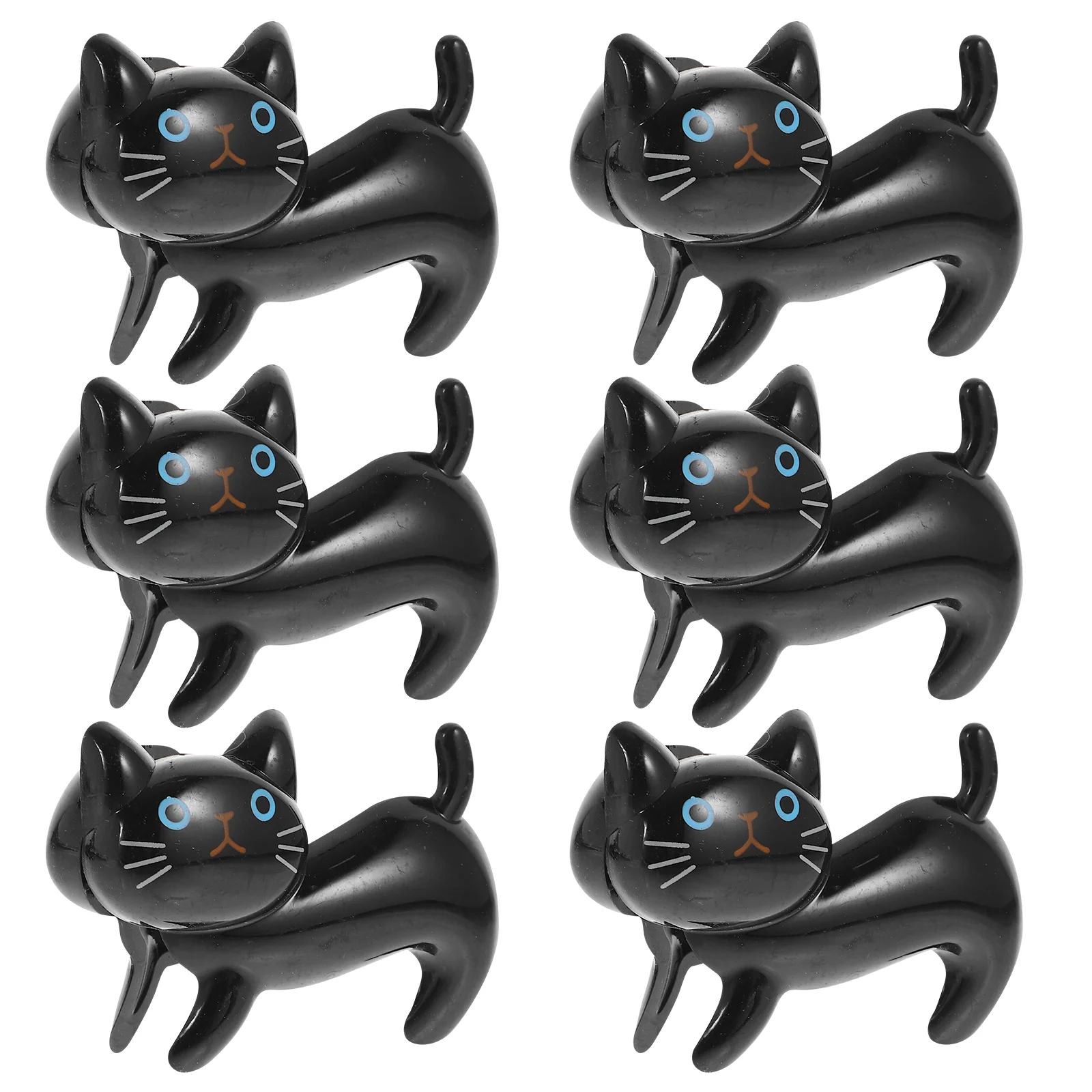 

6 Pcs Message Folder Cat Clip Bag Clips for Food Sealer Towel Cartoon