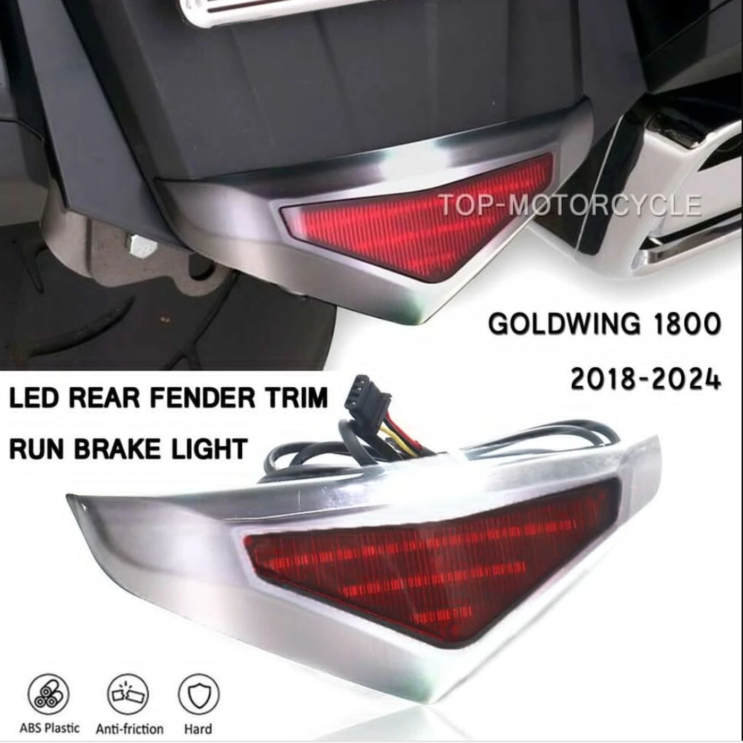 

Новинка 1800 г., задние брызговики для мотоцикла GoldWing GL со светодиодной подсветкой, нижнее крыло для HONDA Gold Wing F6B GL1800 2018-2024