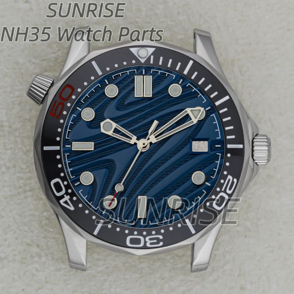 41mm Waterproof Watch Case with Stainless Steel Band & Transparent Back