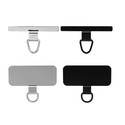 Universal Luxury Metal Mobile Phone Lanyard Patch - Anti - Lost Smart Phone Hanging Rope Clips (2/4pcs) (D)