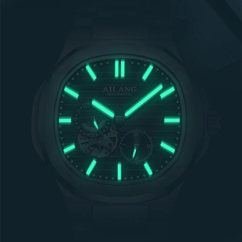 AILANG Sport es for Men Luminous 3ATM Waterproof Automatic Mechanical Genuine Stainless Steel Wrist_voghion.com