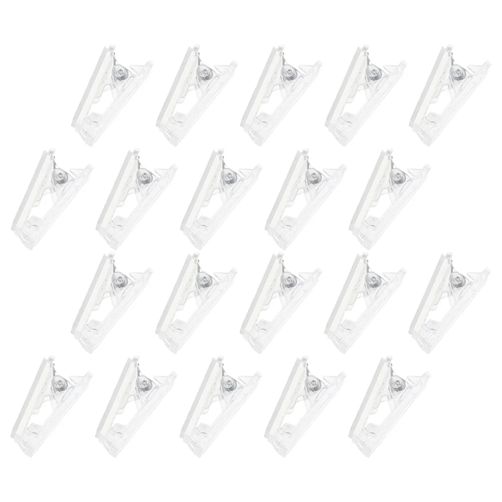 

20Pcs Clear Self-Adhesive Clips Sticky Photo Clips Posters Photo Badges Small Clamps