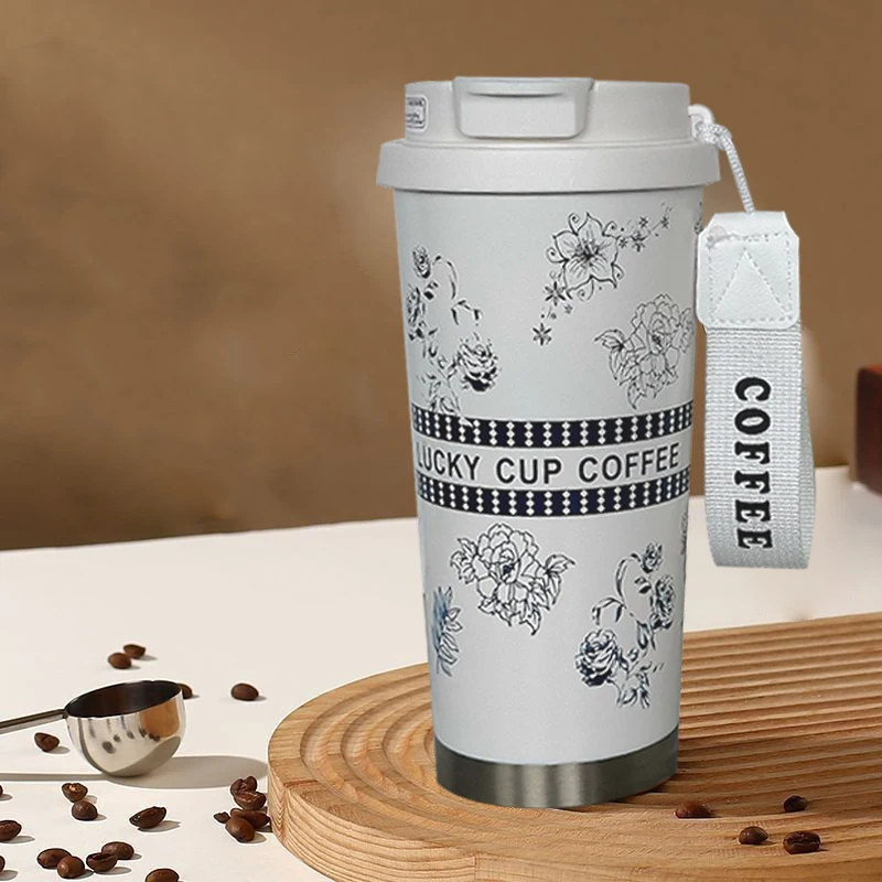 Coffee Cups Stainless Steel Thermal Cup Drink Items Espresso Heat Preservation Unusual Tea Double Wall Straw Coffeeware Kitchen