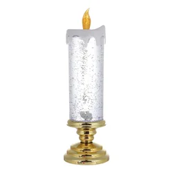 Enhanced Title: Colorful Flameless Decorative LED Candle Lights for Romantic and Festive Home Decor (Gold Base)