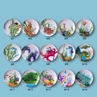 Round Simple Marine Style Ceramic Plate, Hanging Wall Decoration, Living Room, Dining Room, Sofa Background, Fashion 1