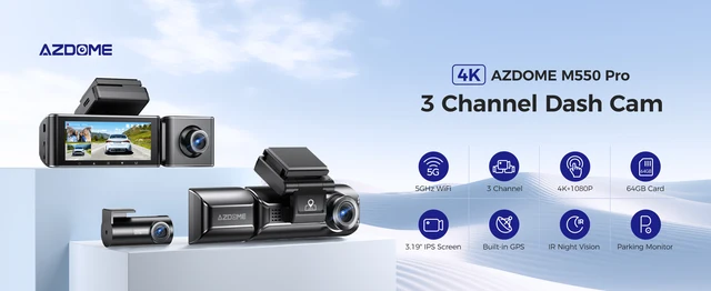 Dash Cam REDTIGER 4K UHD Con Doppia Telecamera, GPS, WiFi 5.8G E Touchscreen 3.18'' - Visione Notturna, Parcheggio E Controllo Vocale - Foto 7