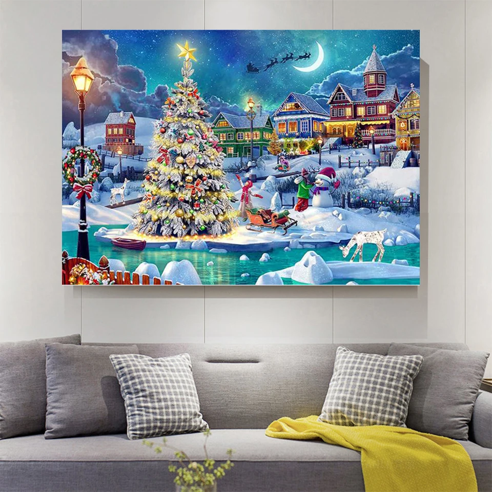 Christmastree Diamond Painting  Christmas Diamond Painting - 10/5pcs  Christmas - Aliexpress