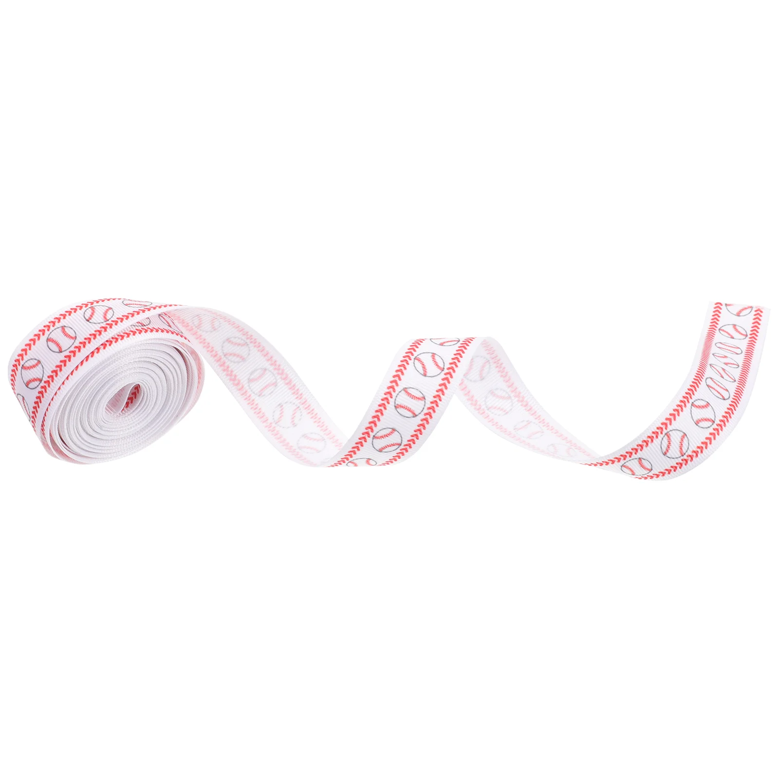 

Ribbon for Gift Wrapping Elegant Design Ribbed Belt Ribbons Sports Baseball Creative Cake Polyester Hair Bows
