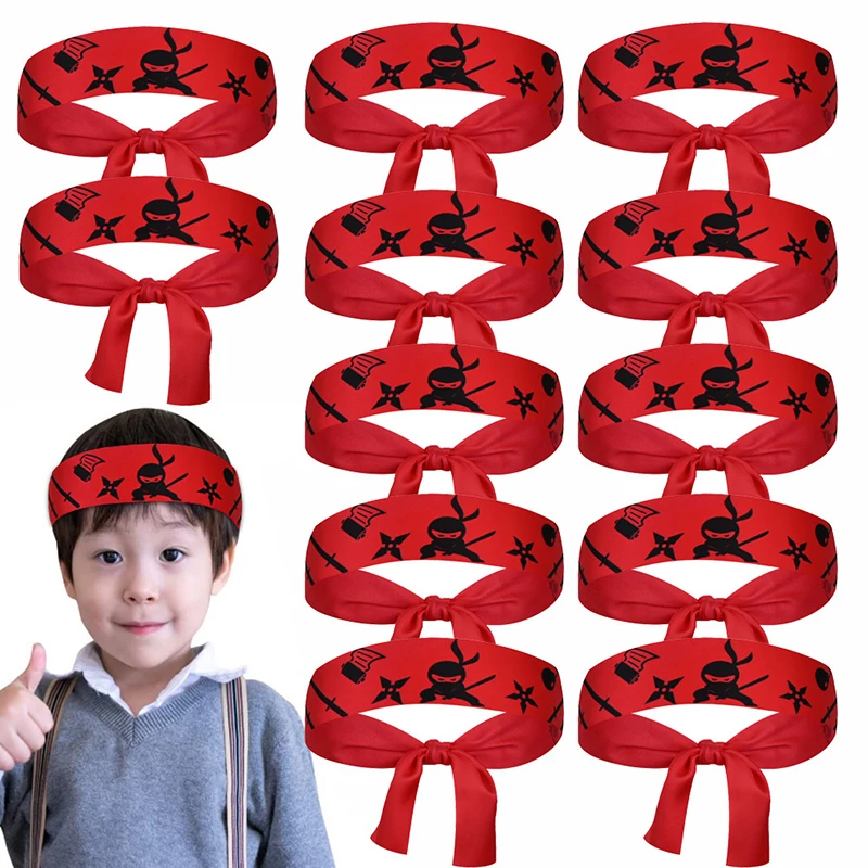 Multi-purpose Children's Warrior Headband Hot Sale Hygroscopic Ninja Karate Scarf Headband Breathable Party Gifts Party 2