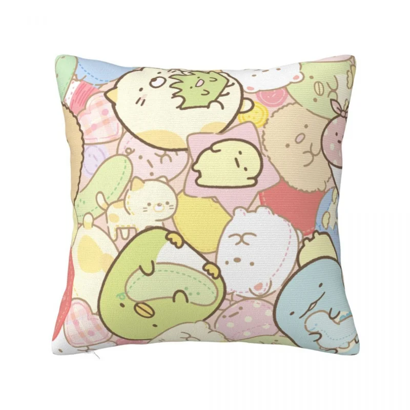 

Sumikko Gurashi Pillowcase Soft Polyester Cushion Cover cute anime cartoon for kids Pillow Case Cover Living Room Zipper 45X45cm