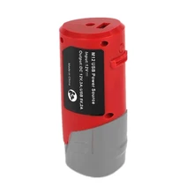 

For Milwaukee M12 USB Battery Converter Adapter Power Supply Lithium Battery Charger Power Tool Accessories