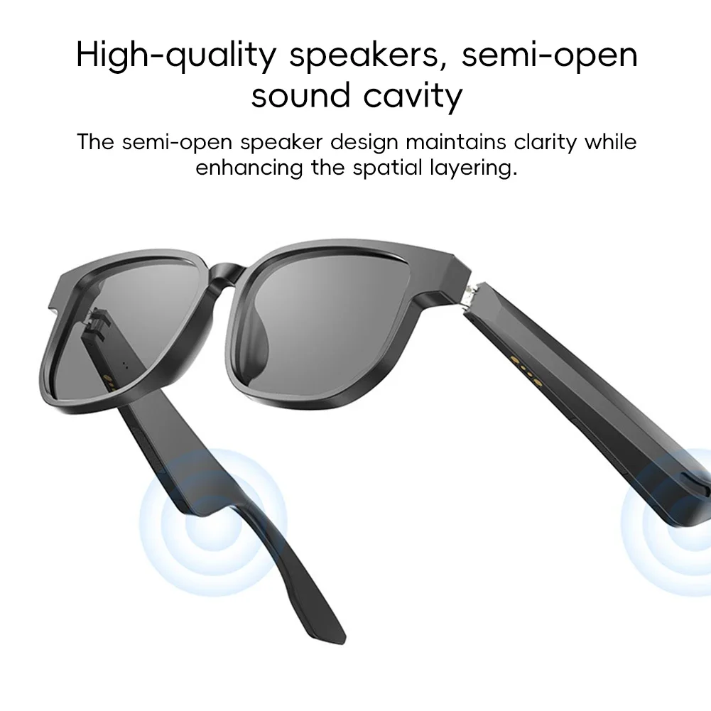 Telephone Cycling Sunglasses Sport Stereo Wireless Bluetooth Headset /mp3 Riding Eyes Glasses with Black Sun Lens Headphones