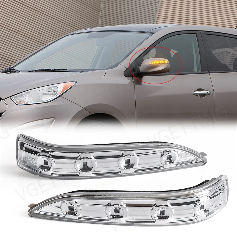 

For Hyundai Tucson IX35 2010 2011 2012 2013 2014 Car LED Side Rearview Mirror Turn Signal Lights Reversing Indicator Lamp 12V