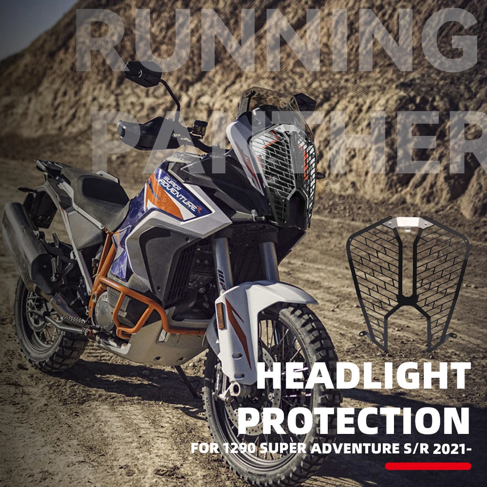 

Motorcycle Accessories Headlight Protector Grille Guard Cover Protection Grill For 1290 Super Adventure ADV S R 2021 2022 -