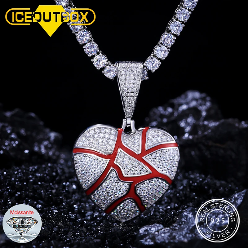 Right Half Broken Heart Pendant - 925 Sterling Silver Satin Finish Charm