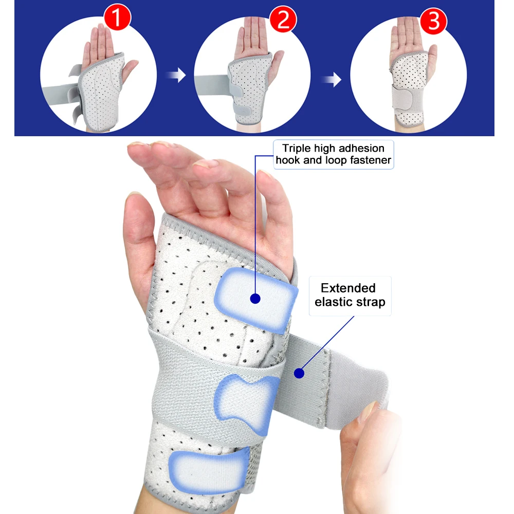 Carpal Tunnel Wrist Brace Night Wrist Support Guard Splint and Hand Brace Men and Women Forearm Compression 1Pc