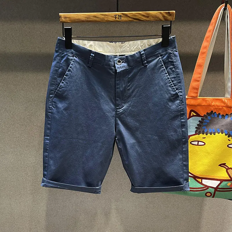 2024 New Shorts Men's Summer Pure Cotton High-End and Fashionable Outdoor Casual All-Matching Slim Fit Workwear Shorts