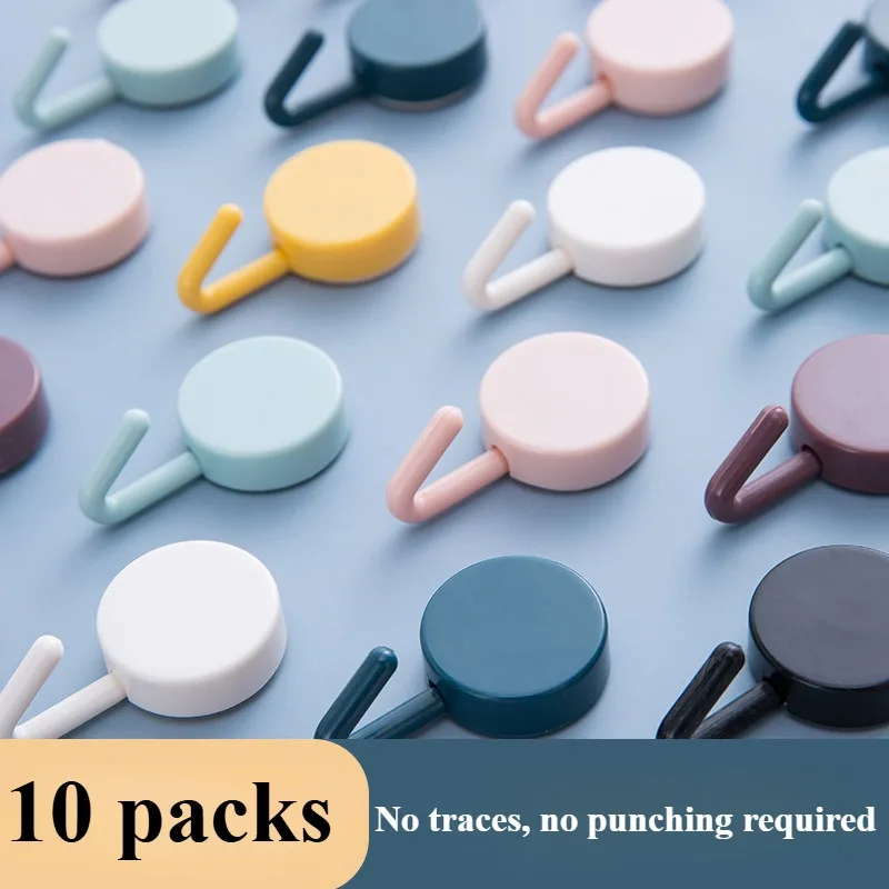 Creative bathroom nail free hook Nordic style wall scratch free adhesive clothes hook magic adhesive