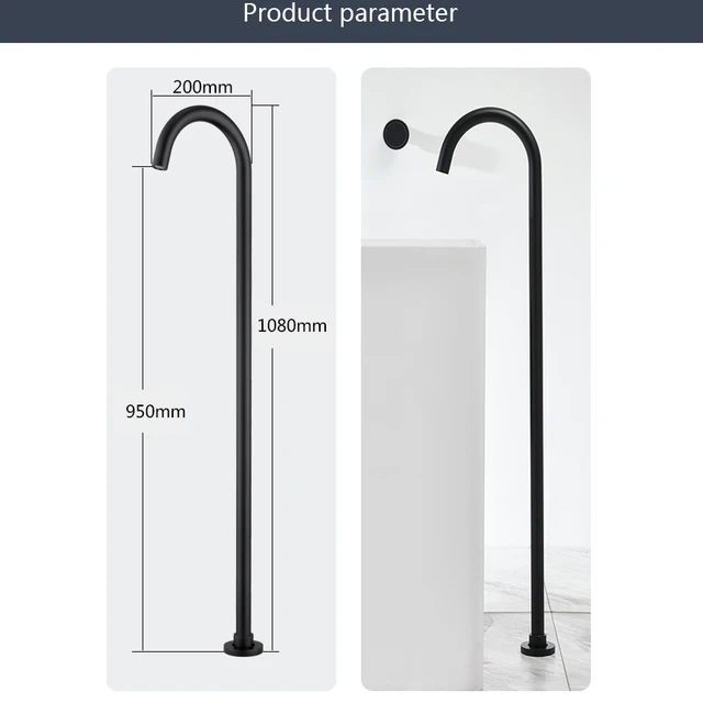 KEMAIDI อิสระอ่างอาบน้ําก๊อกน้ําอ่าง FILLER Tub Spout ไม่มีมือถือสเปรย์ทองเหลือง TAP SINGLE LEVER 5 สี 6