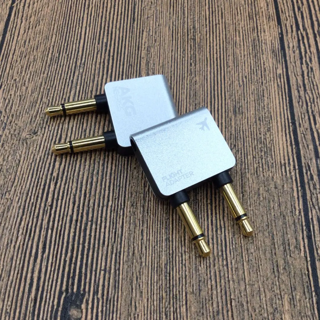 Hifi Ouro Nickel Plated Air Plane 3.5 mm Avião Airline Headphone Mono Audio Converter Viagem Jack Plug Splitter Adapter - Imagem 4