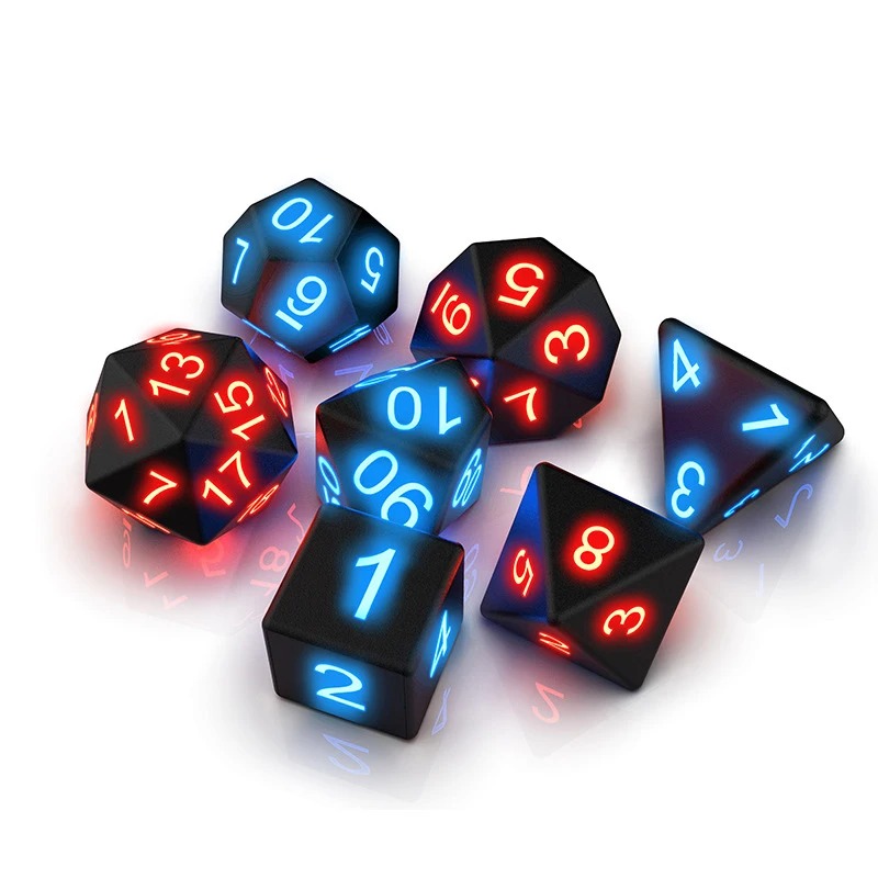 Funny 7pcs/set Electronic Dices D20 Glow Led Magic Trick Pixel Dnd Board  Role Playing Table Game Mtg A Great Gift For Party Game - Luminous Toys -  AliExpress