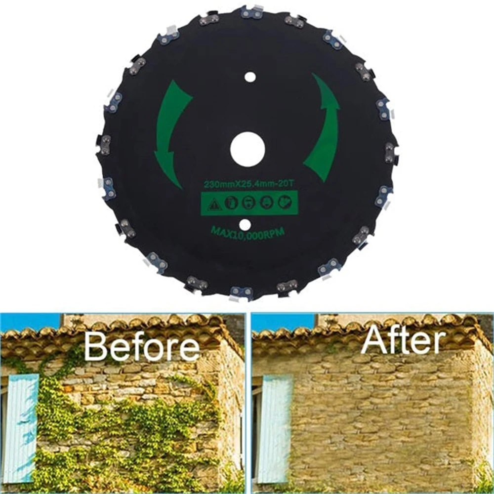 Grass Trimmer Head 9 Inch Steel Mowing Lawnmower Parts 14/20-Tooth Disc Blade For Lawn Mover