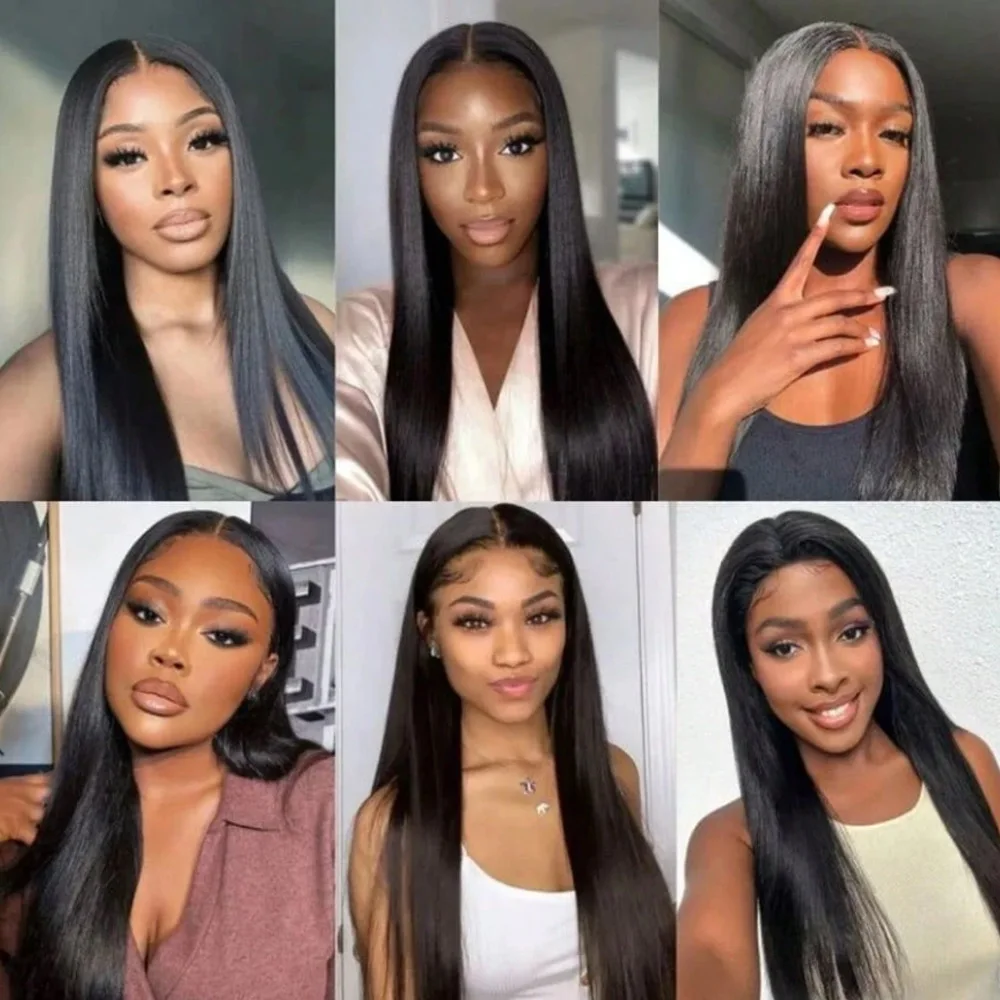 40 30 Inch Straight Human Hair Wigs 13x4 13X6 HD Lace Frontal Human Hair WIgs Glueless Bone Straight Lace Front Wigs for Women