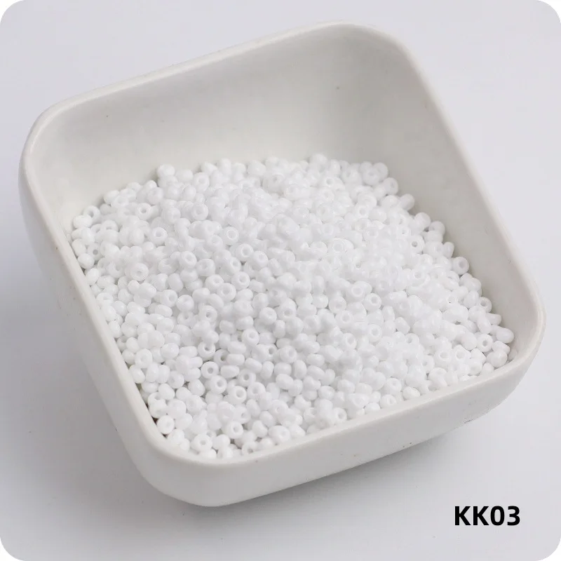 Durable Solid Color Glass Rice Beads