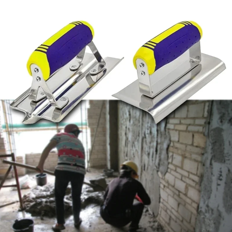 2 pcs Stainless Steel Plastering Trowel Float Flooring Trowel Concrete Groover grout cutter for Corners/sharp corners