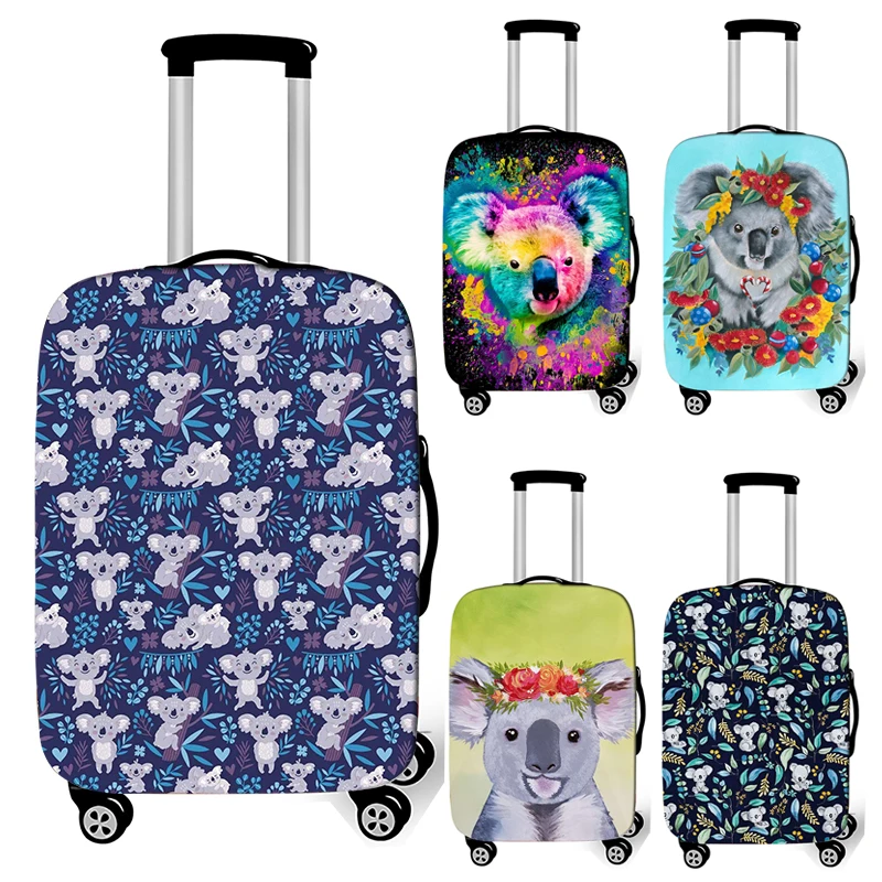 Cartoon Koala Bear Print Luggage Cover Elastic Trolley Case Protective Covers for Travel Anti-dust Organizers Suitcase Cover