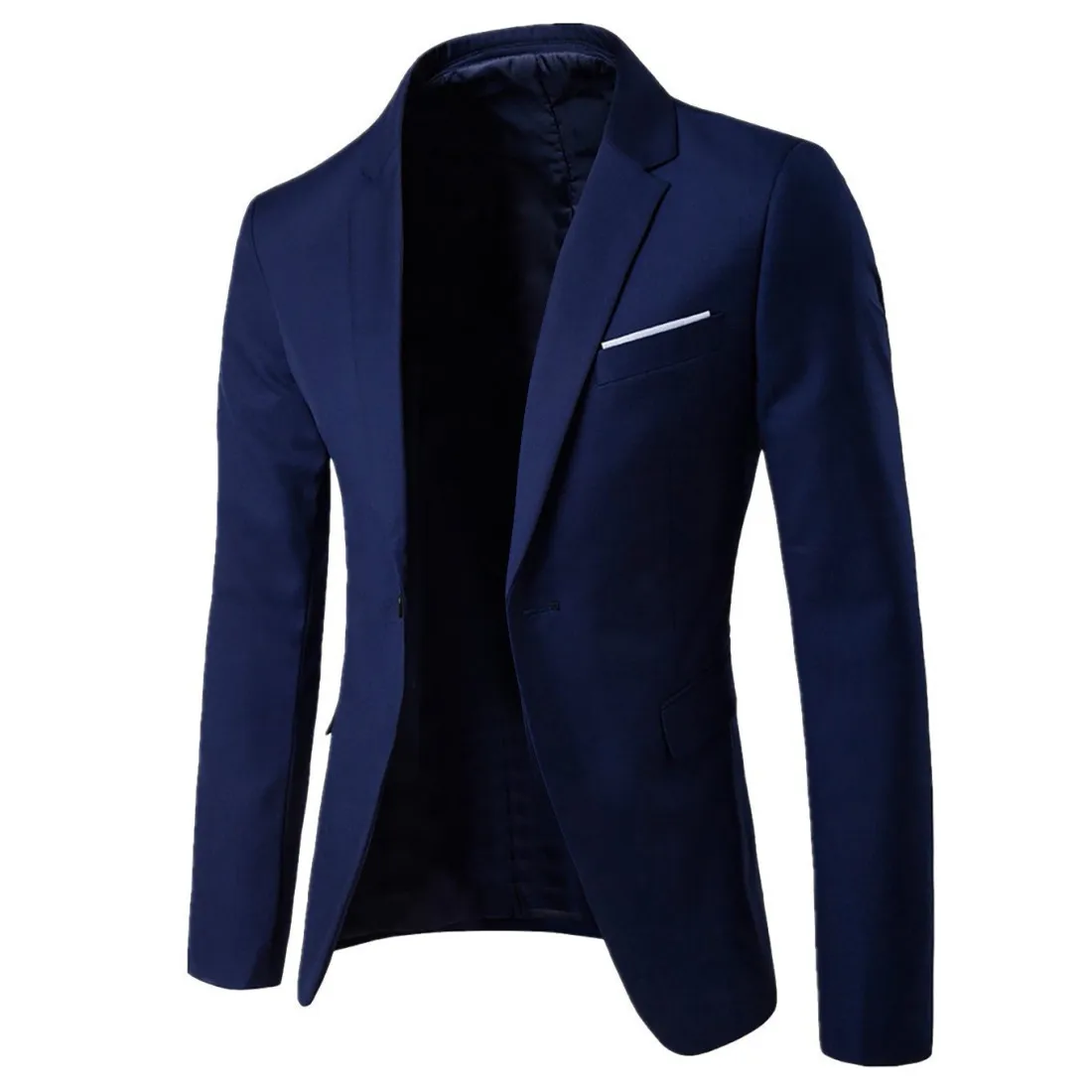 Men's Single-breasted Solid Color Large Size European and American Style Fashion Suit   Men's  Color Casual Small Blazer Jacket