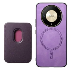 Leather Magnetic Detachable Wallet Case for Honor Magic 7 Pro (PURPLE)