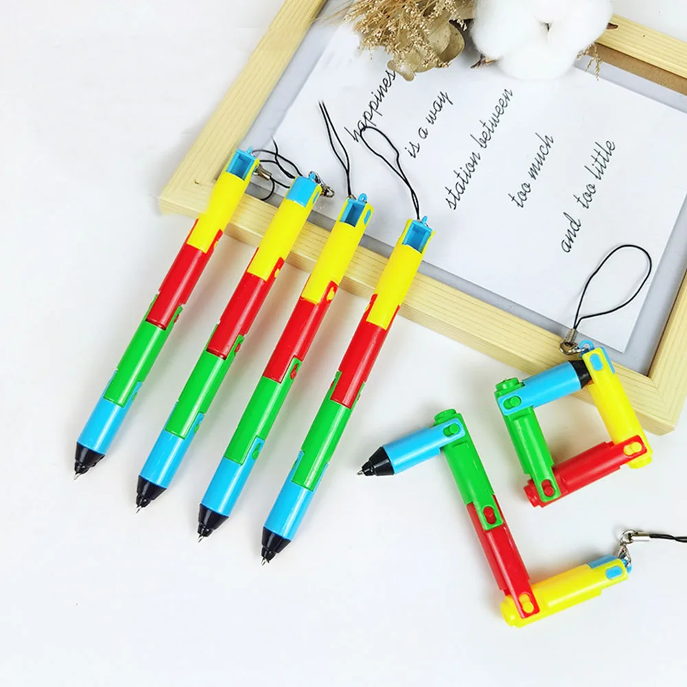 Creative Foldable Ballpoint Pens Novely Removable Toys Pen For Kids Student Stationery Office School Supplies Gifts Souvenir