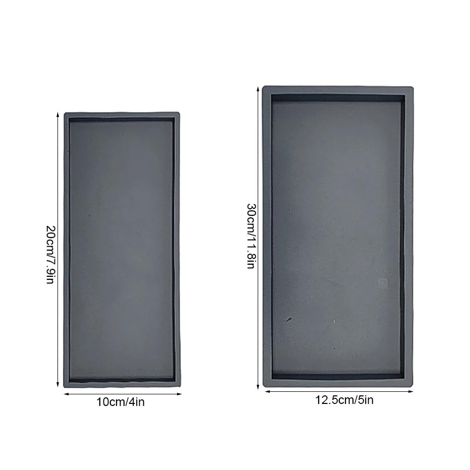 Silicone Soap Dispenser Tray Bathroom Vanity Storage Tray for Dish Soap Sponge Perfume Candle Countertop Storage 2 Sizes