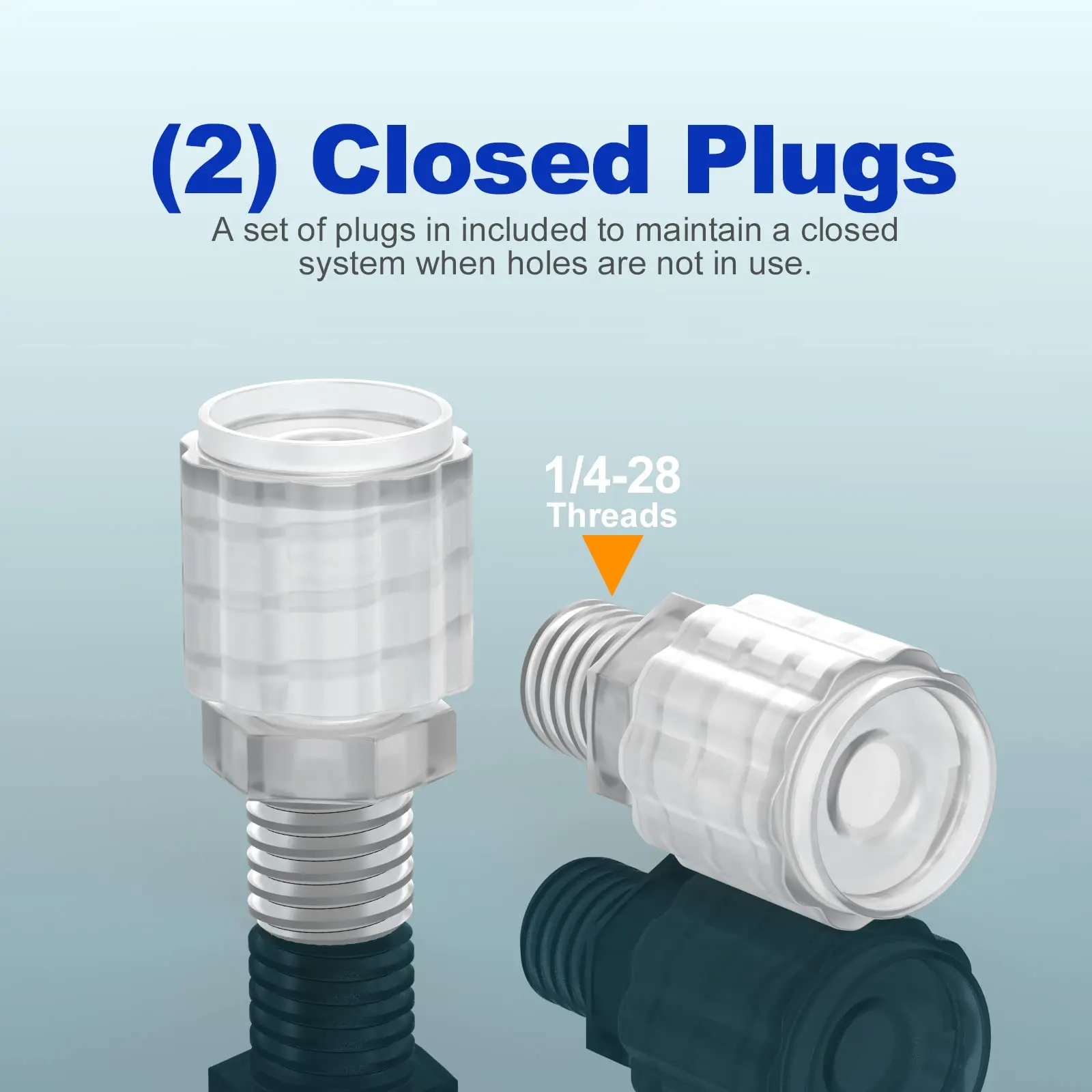 Glass Bottle Filling Cap GL45 2-Port Safety Filling Cap for Tubing