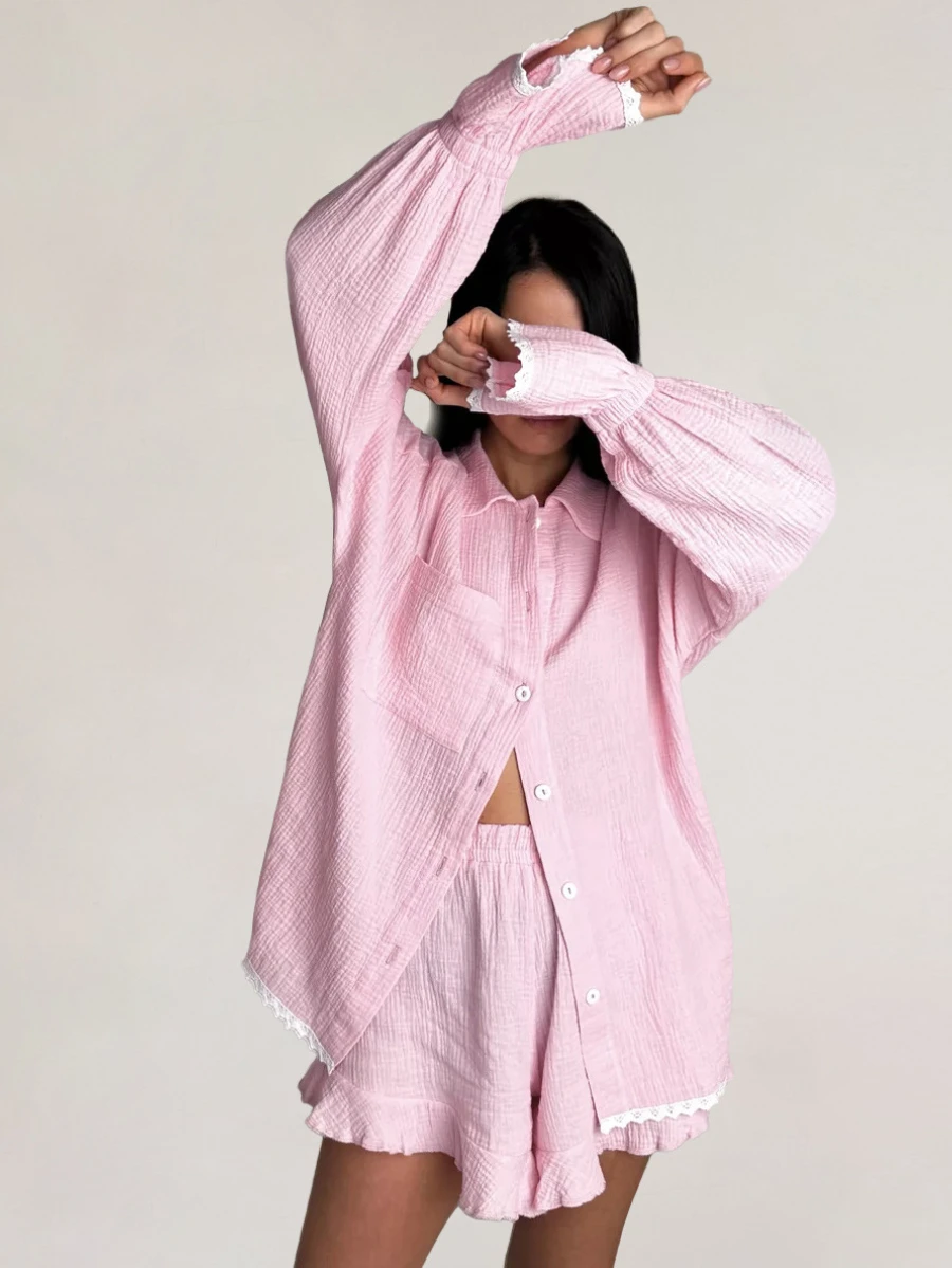 

Женский комплект из 2 предметов, из натурального хлопка