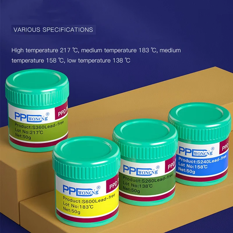 PPD Solder Paste 138/158/183/217 Tin Paste Flux For Motherboard PCB BGA SMD Soldering CPU IC DDR BGA Reballing Stencil Paste