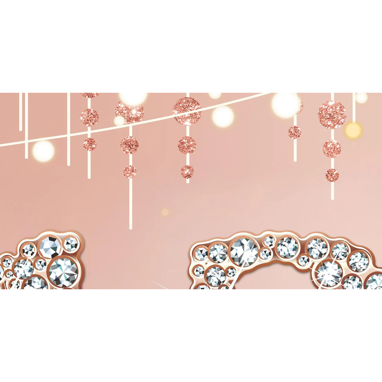 Photo Backdrop 12th Birthday Party Decor Banner Pink Rose Gold for Girls