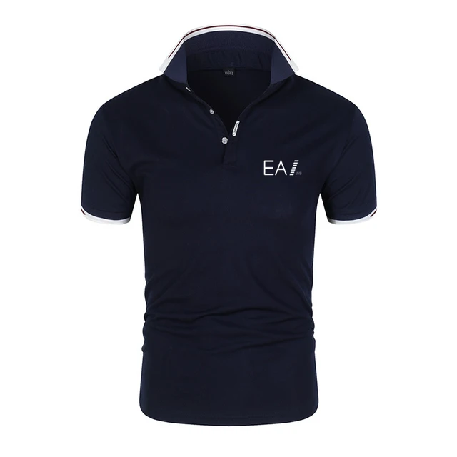 New Summer High Quality Men Polo Shirts Casual Business Social Short Sleeve Mens Shirts Stand Collar Comfortable Polo Shirt Men Photo Color 1