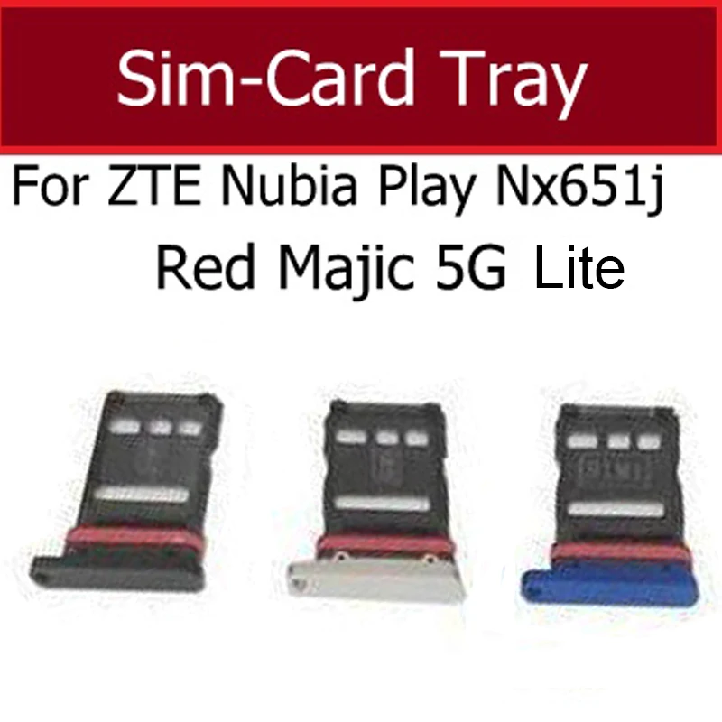 

Держатель лотка для Sim-карты для ZTE Nubia Play NX651J, красная Волшебная фотография, адаптер для SIM-карты, устройство для чтения Sim-карт, запасные части