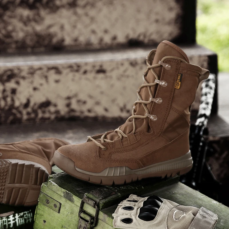 Tactical Military Boots Men Special Force Desert Combat Boots Outdoor Hiking Boots Ankle Shoes Men Army Boots Wearable Men Shoes