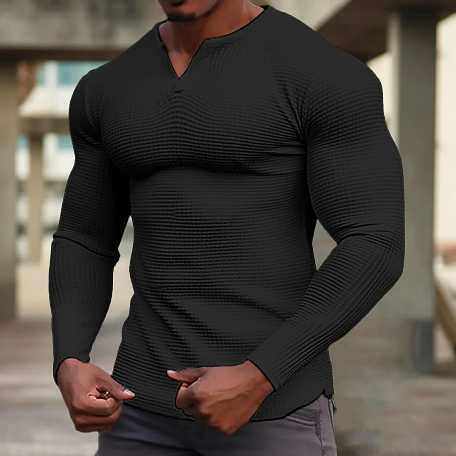 

Mens T Shirt Crew Neck Christmas Print Long Sleeve Base Top Winter Vintage Dark