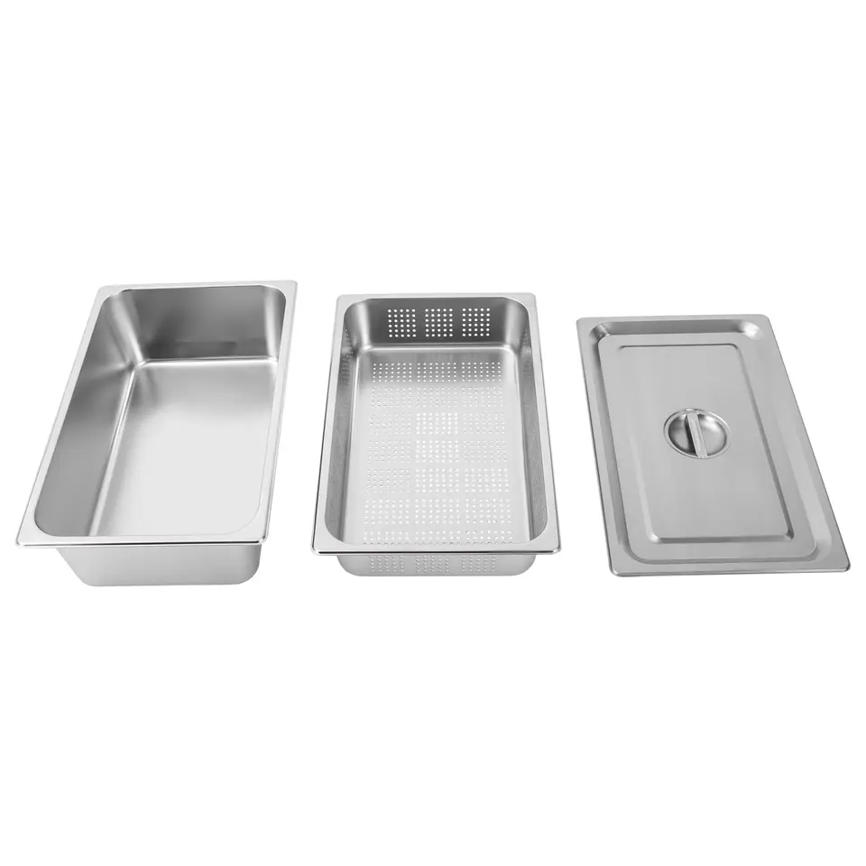 Dynami Set of 3 Hotel Steam Table Pans