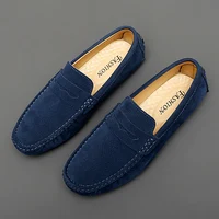 Suede Leather Mens Loafers New Fashion Walking Shoes New Comfy Man Drive Flats Classic Original Style Men Casual Shoes Moccasins