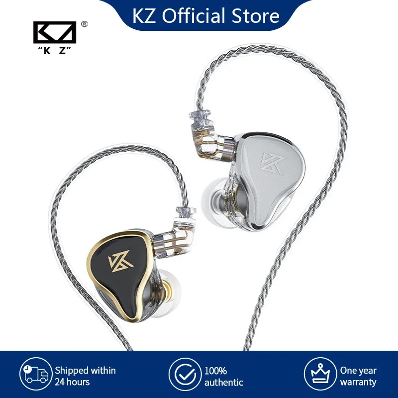 

KZ ZAS HIFI IEMs Earphones 16 Unit Drive 10mm Dynamic Hybrid 7BA 1DD PCB Crossover Board Metal Headset Music Sport Bass with Mic