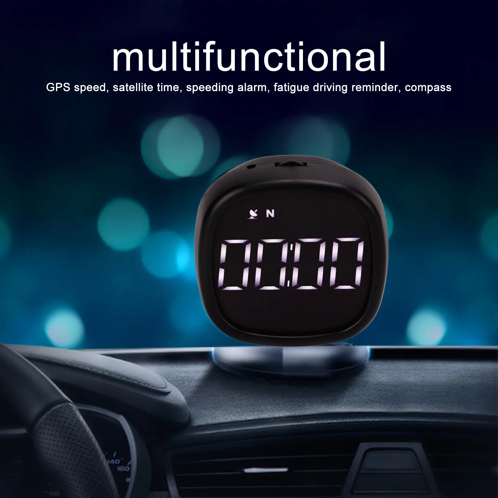

5V Universal Car HUD GPS Speedometer for Car Digital Compass Car Clock HUD Head Up Display Car Accessories