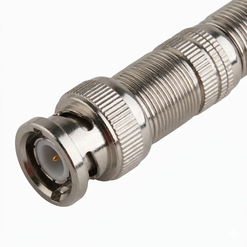 Nickel Plated BNC Male Plug RF Coaxial Connector for CCTV Camera