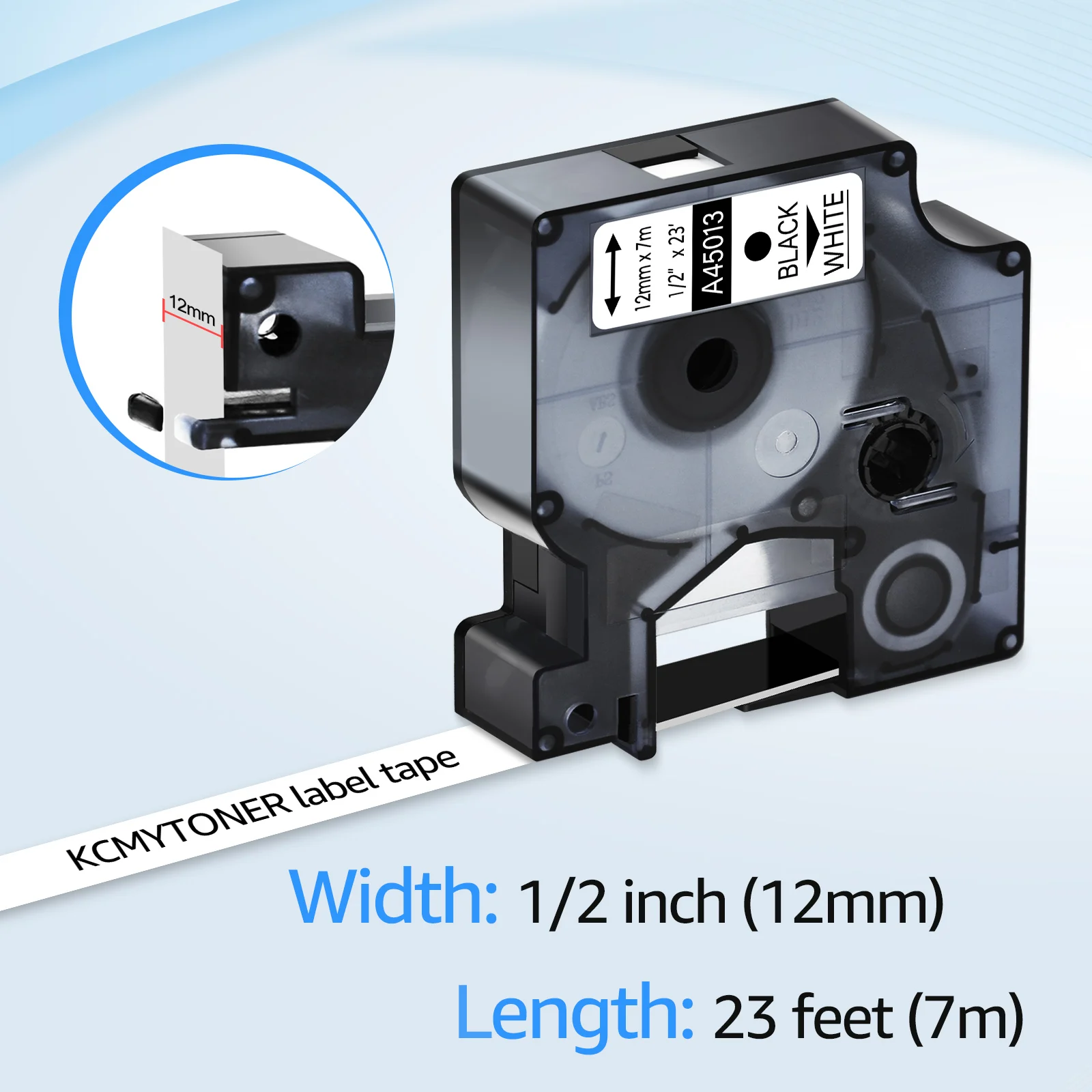 Etichette Cassette Dymo D1 6mm X 7m Black/white 43613 - Foto 13