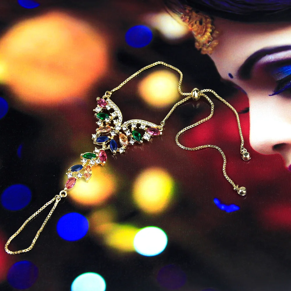 Buy 14K 18K Solid Gold Evil Eye Hamsa Sahmeran Bracelet, Fatima Hand Palm  Chain Bracelet With Blue Eyes, Bridal Slave Bracelet Christmas Gift. Online  in India - Etsy
